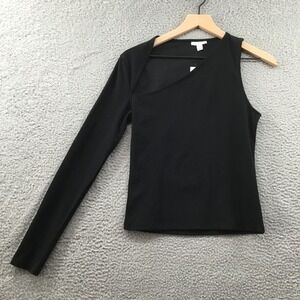 Topshop‎ Asymmetric One Shoulder Top Black 8 - 10